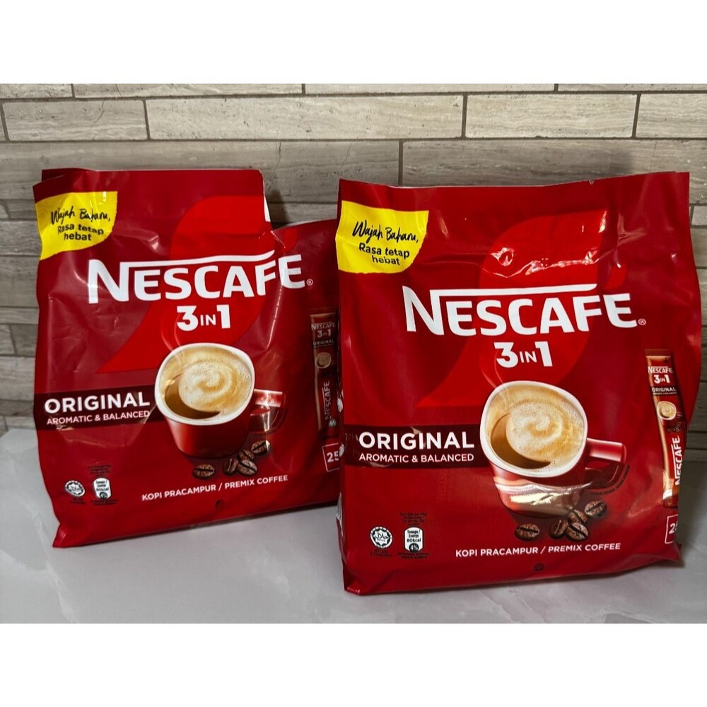 47 Sticks NESCAFE 3 in 1 Original Instant Coffee Aromatic, Balanced ( 1.75 bags)